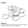 sourcing map 20Pcs M20 Flat Washer, 304 Stainless Steel 21mm