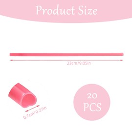20 Pieces Pink Heart Shaped Straws, Reusable Plastic Straws, Cute Pink Heart Shaped Plastic Drinking Straw, 7mm Diameter, 23cm Length, BPA-Free, for Valentine’s Day,Bridal Showers & Parties.
