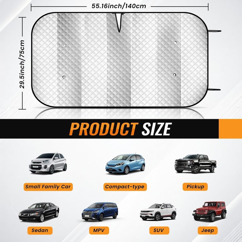 Windshield Sun Shade Car Sun Shade, Folding Car Shades for