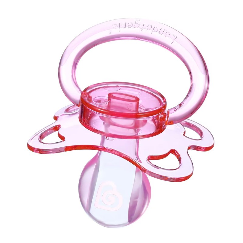 Landofgenie Large Shield Adult Size Pacifiers Set Moon Shape Transparent