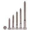 M8 x 65mm Hex Lag Screws, 304 Stainless Steel 18-8,