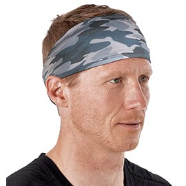 Mens Headband - Sports Running Sweat Head Bands - Athletic Sweatbands Hair Band for Workout, Basketball, Exercise, Gym, Cycling, Football, Tennis, Yoga - Performance Stretch Moisture Wicking Hairband