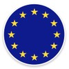2 x 10cm/100mm EU Europe Flag Map WINDOW CLING STICKER