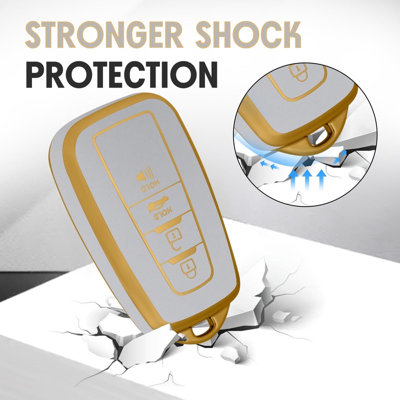 WORCAS Smart 4 Button Key Fob Cover Case Compatible with