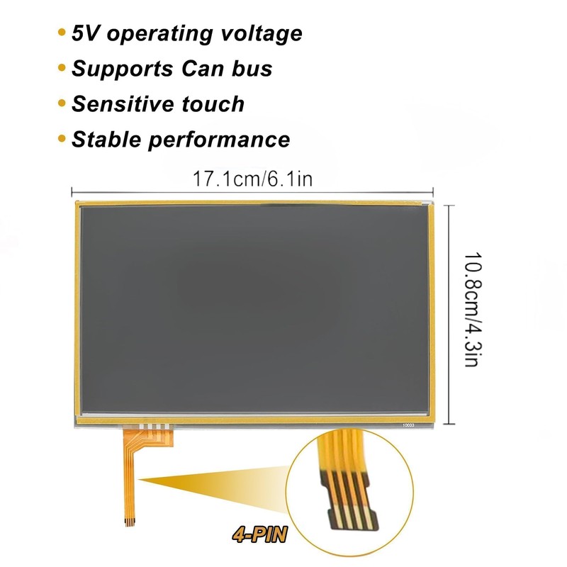 Shtuomoland 7 inch 4 Pin Touch Screen Information Display Compatible