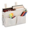 IGNPION Canvas Bedside Hanging Storage Bed Pockets Baskets-Adjustable Hanging Tape