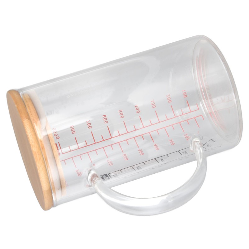 Glass Measuring Cup V Shaped Nozzle Clear Scale Comfortable Grip