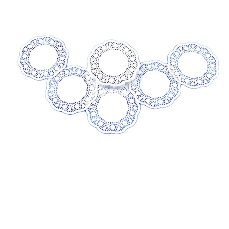 Paper doilies | White with lace pattern | Pack of