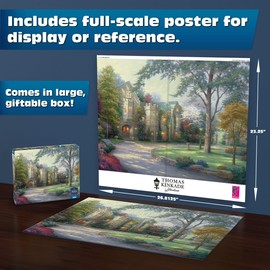 Ceaco - Sapphire Select - Thomas Kinkade - Beyond Summer Gate - 1000 Piece Jigsaw Puzzle – Challenging & Fun – Blue Eska Core Puzzle Board – Giftable Display Box - Full Size Poster Included