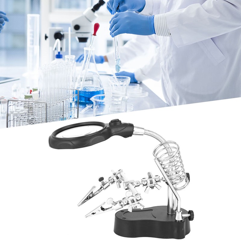 Helping Hand Repair Stand Magnifying Glass Auxiliary Clip Clamp with