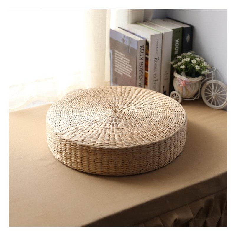 Hand Made Plaited Futon Mat Bulrush Mat Floor Mat Round