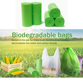 120 Counts 1.2 Gallon Compost Bags Compostable Trash Bags5Liter, Small Trash Bags,Biodegradable trash bags for Kitchen Bathroom Office Lawn Car Pet