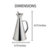 Fantes Olive Oil Can, 18/8 Stainless Steel and Silicone, 500-Milliliter