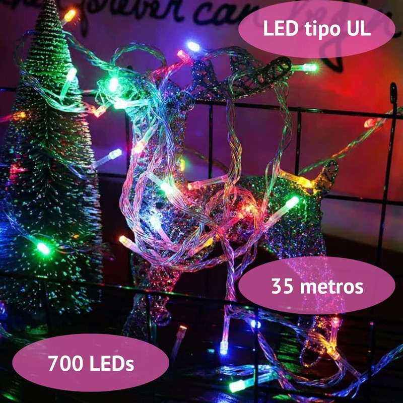DOSYU Series de Luces Navideñas 700 LEDs Longitud de 35