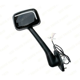 QSC Truck Parts Performance LED Black Hood Mirror LH RH Set for Freightliner Cascadia 08-17