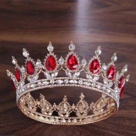Corona Brillante De Novia Con Flores Para Pastel