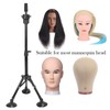 Metal Mannequin Head Stand Adjustable Hairdressing Training Head Tripod AccessoryBlack