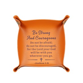 Baptism Gifts for Boys Christian Gifts for Men Faith Based Gifts Leather Tray Bible Gifts Baby Dedication Gifts for Boys First Communion Gifts Appreciation Gifts Dad Gifts from Daughter Religious Gift