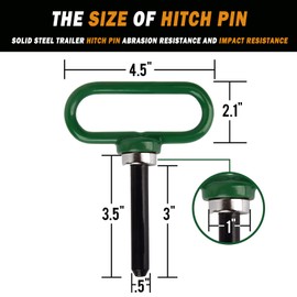 EilxMag Universal Heavy Duty Zero Turn Mower Trailer Hitch and Strong Heavy Duty Neodymium Magnet Trailer Gate Pin with 2 Bolts -1/2'' R-Clip (Combo Pack,Green＋Orange)