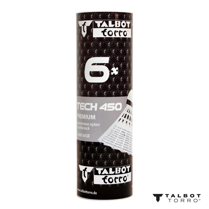 Talbot Torro Unisex's Tech 450 Premium Nylon-4015752928201 Shuttlecock, Green/Slow Speed,