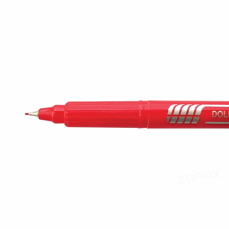 DOLLAR Punto Fineliner Pens, RED, Extra Fine Point (0.3mm), Pack