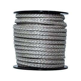 SGT KNOTS Hollow Braid HMPE Rope – Ultra-Strong, UV and Abrasion Resistant, High Strength-to-Weight Ratio, Lightweight for Arborists, Boating, Camping, Lifting, & Crafting (1/4", 50ft, Silver)