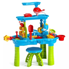 DonLoyon Kids Rain Showers Splash Pond Toddler Water Table Toddler Water & Sand Activity