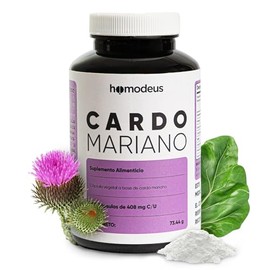 Homodeus Cardo Mariano con NAC y Ácido Alfa Lipoico, 616 mg Silybum Marianum, 100 mg N-Acetil Cisteína, 100 mg ALA por Porción, Cápsulas Vegetales,...