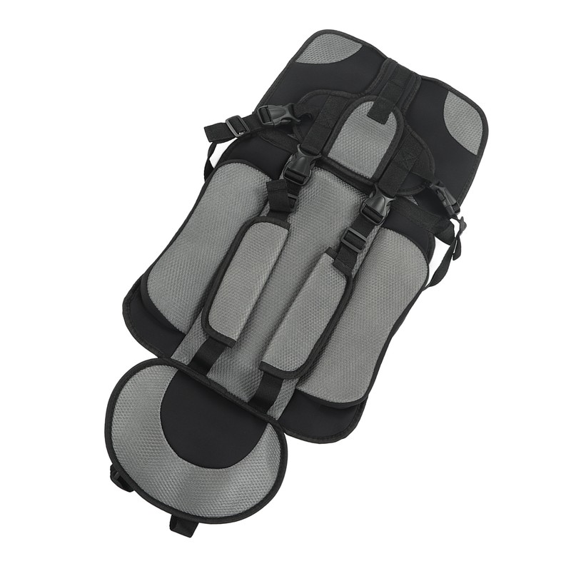 Children Safety Seat Simple Car Portable Seat Foldable Adjustable Strap
