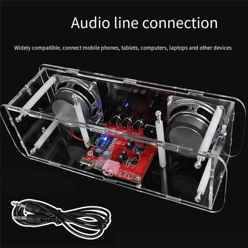 Funsto DIY Blue-Tooth Speaker Kit USB Mini Home Stereo Sound