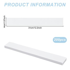 INFUNLY Pack of 200 Parchment Belly Bands for 5 x 7 Invitations Transparent Invitation Belly Bands Parchment Wraps Paper Parchment Belly Strips 12.2 x 1.6 (6) cm for Envelopes Wedding Invitation Cards