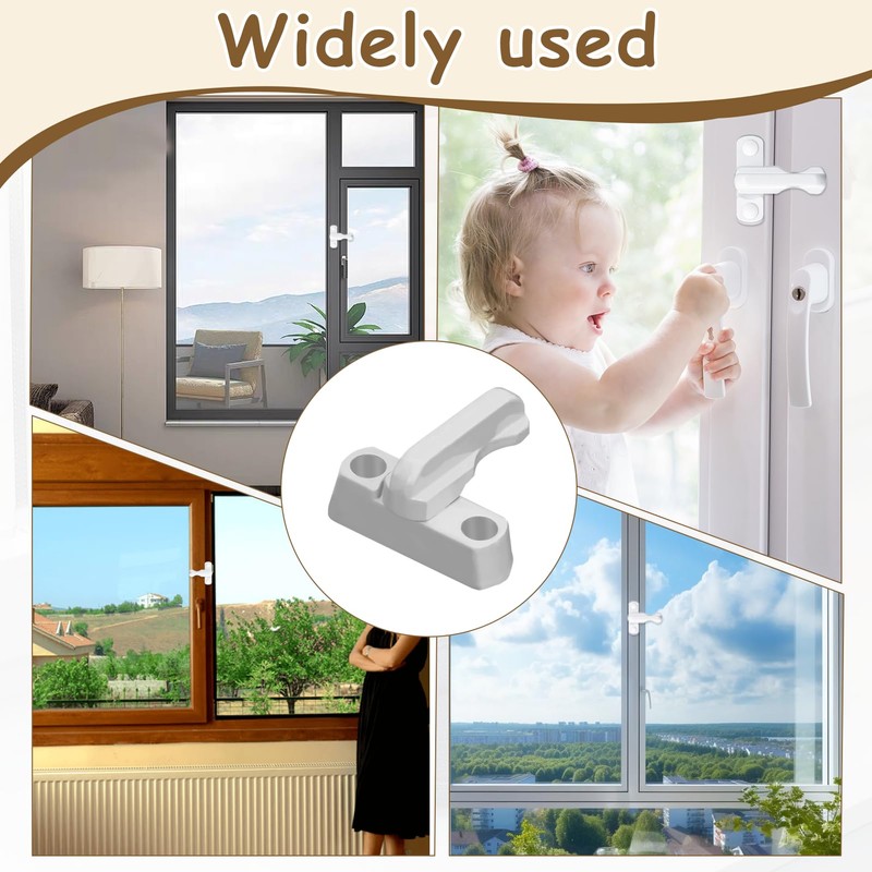 Girihe 6 Pcs Sash Jammers for UPVC Doors, Window Lock