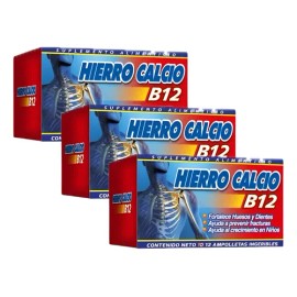 3pack Hierro Calcio B12 Suplementó Alimenticio 12 Microdosis