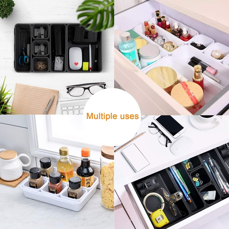 8-Piece Drawer Organiser, Storage Box for Home, Washable Storage Box,