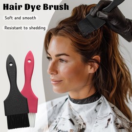 Hair Dye Brush Set – 2 PCS, Balayage & Tint Application Brushes, Ergonomic Handles for Easy Hair Dyeing and Blending, Black & Pink Brushes