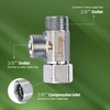 Litorange Lead-Free Brass 2 PCS Brass Angle Stop Add-A-Tee Valve