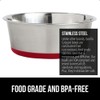 GORILLA GRIP Set of 2 Dog Bowls, Holds 6 Cups