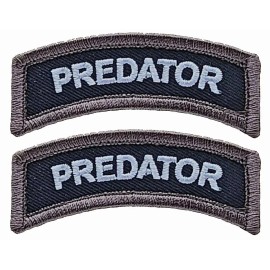 Predator Rocker Tab Alien Movie Arnold Patch || 2PC HOOK BACKING   2.75"x1"