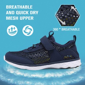 CIOR Zapatos de agua para niños y niñas, zapatos de natación, zapatos deportivos ligeros (niños pequeños/niños grandes), F.navy, 21 MX Niño pequeño