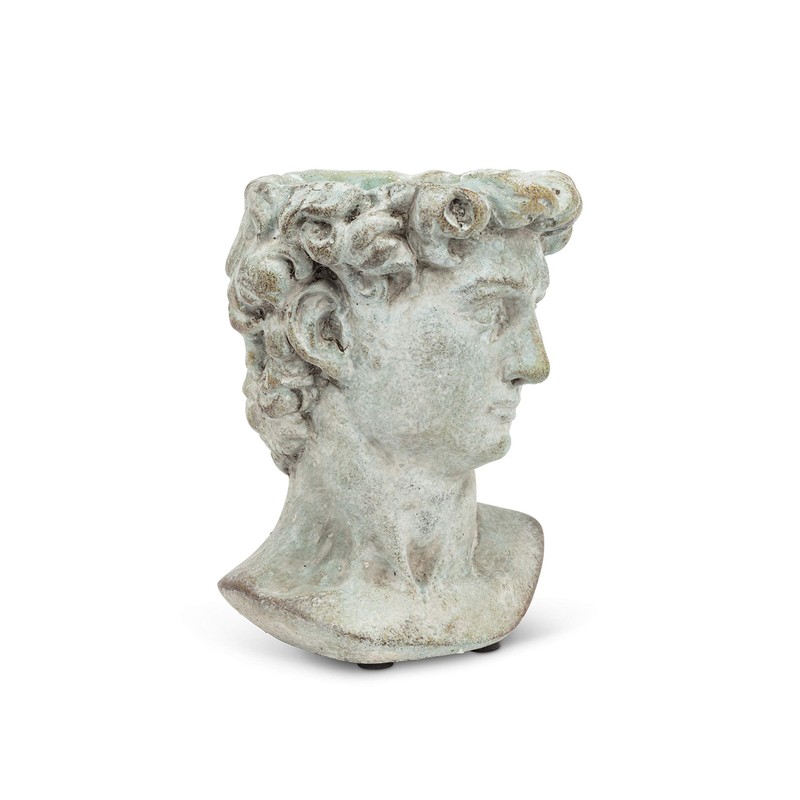 Abbott Collection Extra Small Male Head Planter-6" H
