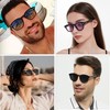 DEWEST Sonnenbrille Depp Stil 70 Jahr Herren Damen, Teestreifen/Orange