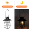 Solar Lantern Waterproof Hanging Light Outdoor Iron Art Hollow LED