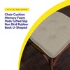 Sweet Home Collection Chair Cushion Memory Foam Pads Tufted Slip