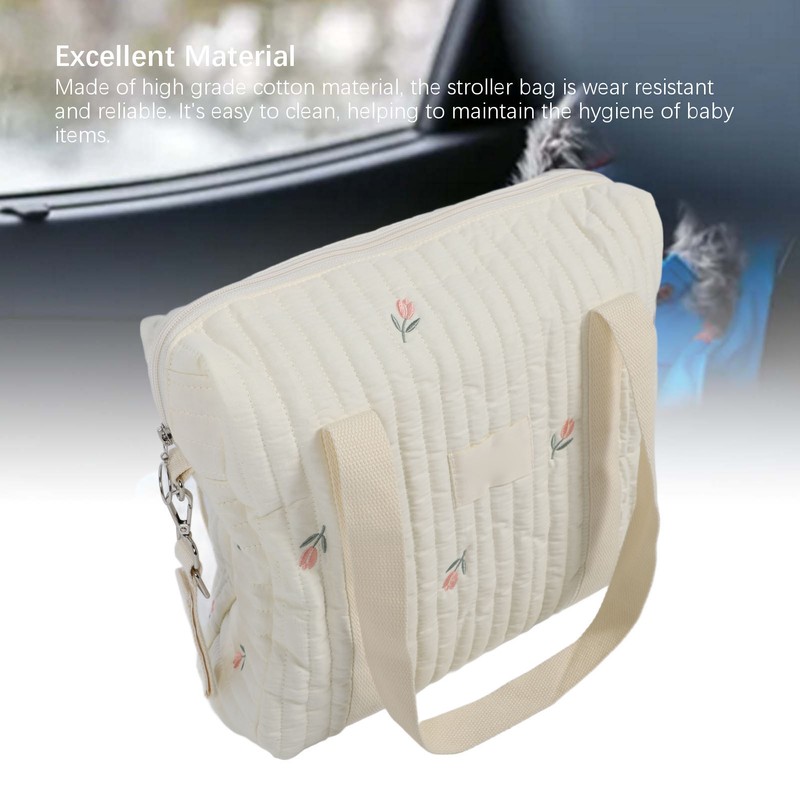 Baby Stroller Storage Bag Large Capacity Multifunctional Cotton Stroller Hanging