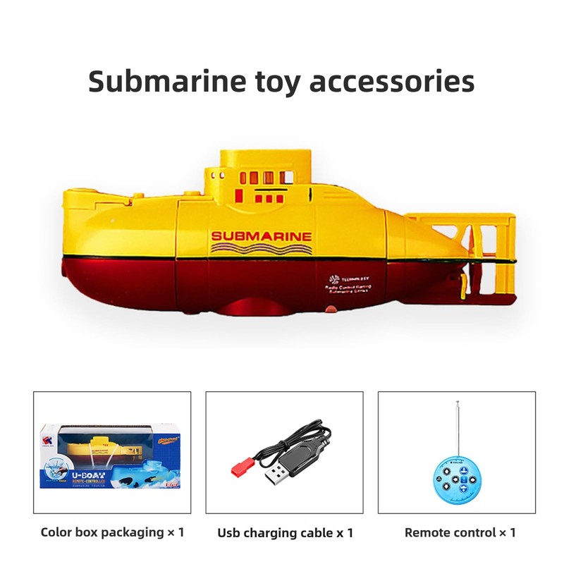 Mini RC Submarine Waterproof Remote Control Boat Underwater Diving Fish