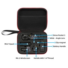 Yuhtech Carrying Case for DJI Osmo Pocket 3, Hard Case Portable Storage Box, Compact Travel Protection Bag for DJI Osmo Pocket 3 Creator Combo Accessories