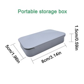 danytes 2-Pack Refillable Dental Floss Case for Adults - Portable Travel Floss Holder with Glide Floss Storage, Sturdy Tinplate Metal Design for Reliable Hygiene (White)