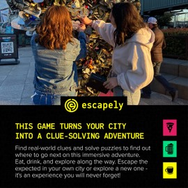 Escapely Outdoor Escape Room I Downtown Houston, Houston I Escape The City I Multi-Player Mystery Escape Room Hunt I Interactive Puzzle Game for Your City
