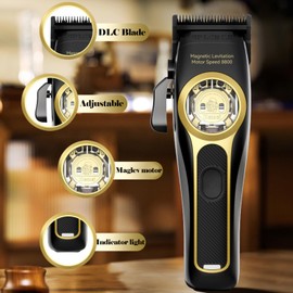 KEMEI 2373 Professional Hair Clipper for Men, High Quality Maglev Brushless Motor，Mens Cordless Hair Clipper Set, Adjustable DLC Blade Barber Machine