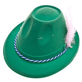 Green Velour Tyrolean Alpine Party Hat